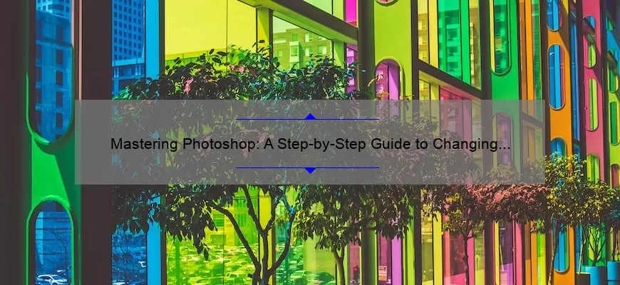 Mastering Photoshop: A Step-by-Step Guide to Changing Foreground Color