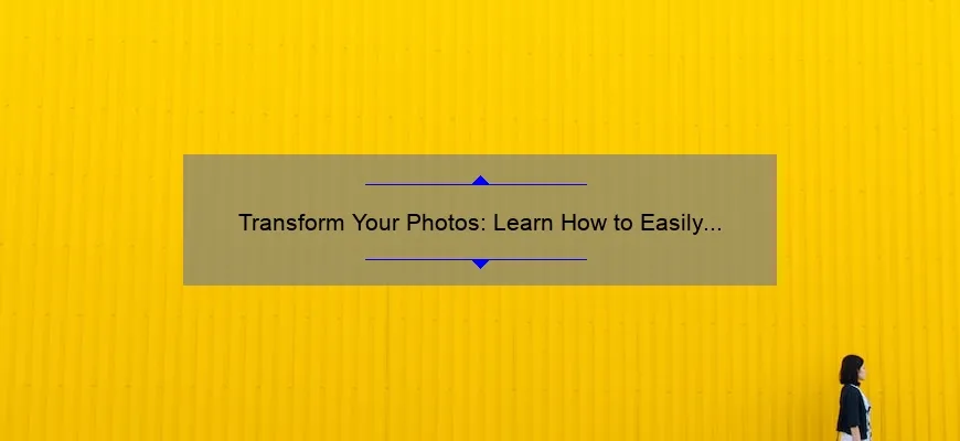 Transform Your Photos: Learn How to Easily Change the Color of Any Object in Photoshop [Step-by-Step Guide with Stats and Tips]
